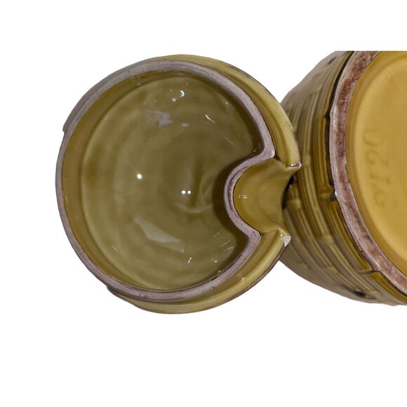 Vtg Black Forest Erphila Germany Gold Lidded Bee Beehive Farmhouse Honey Pot - Picture 6 of 10